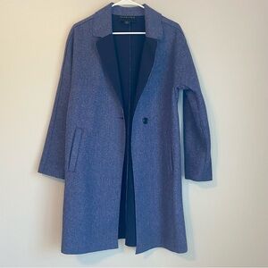 Bernardo Classic 2 Tone Blue Short Trench Coat - Size: S